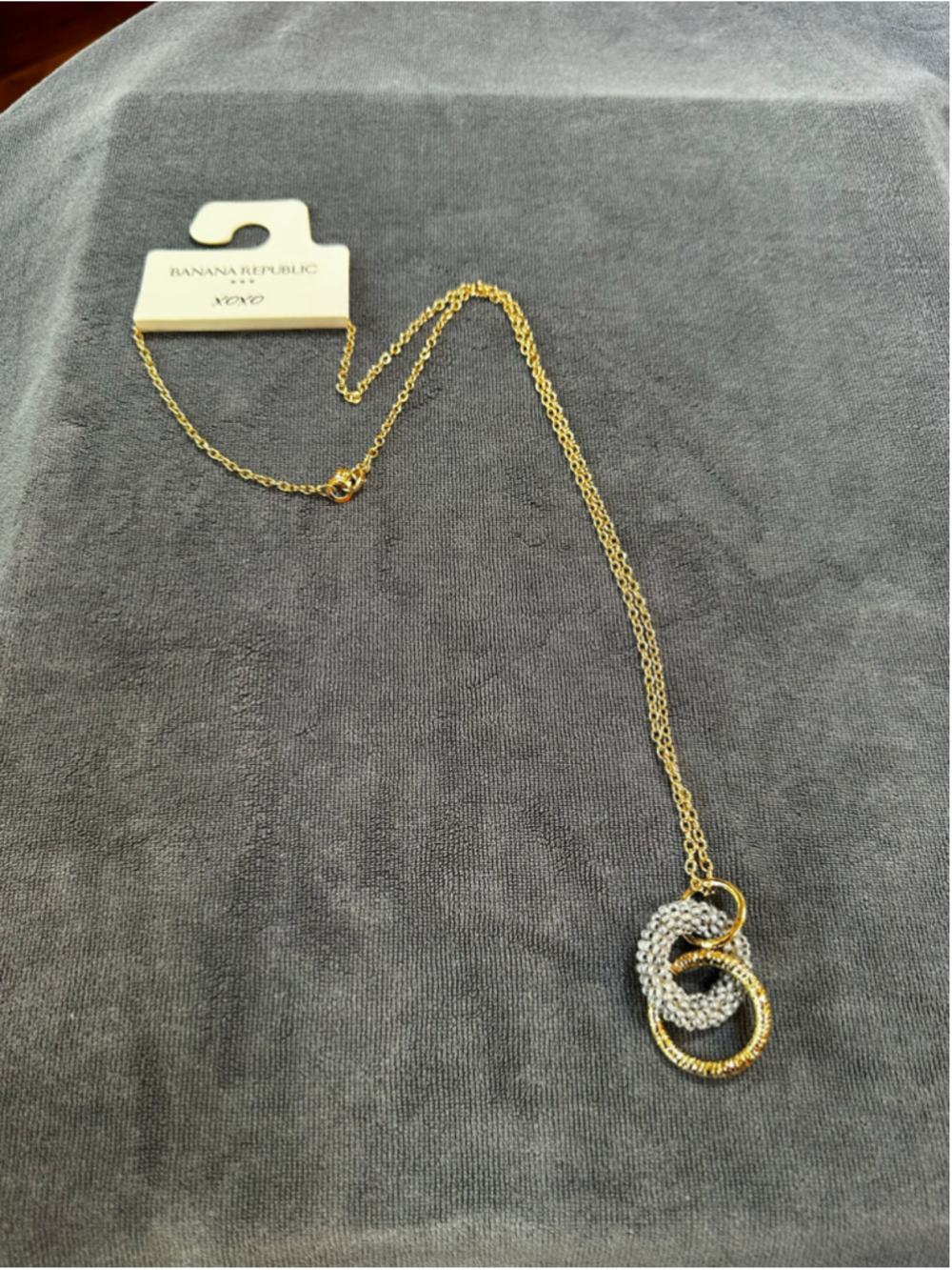 Banana Republic Gold Silver -Tobe Necklace Gold Silver Tone